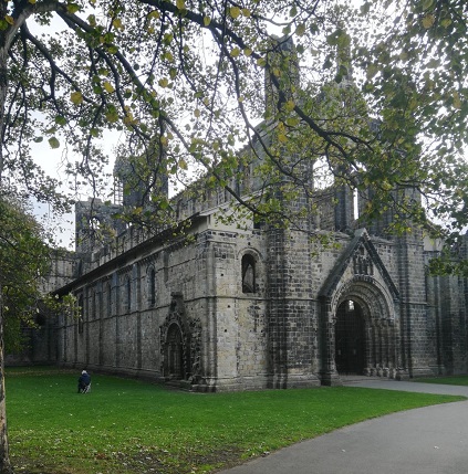 Kirkstall Abbey from the entrance